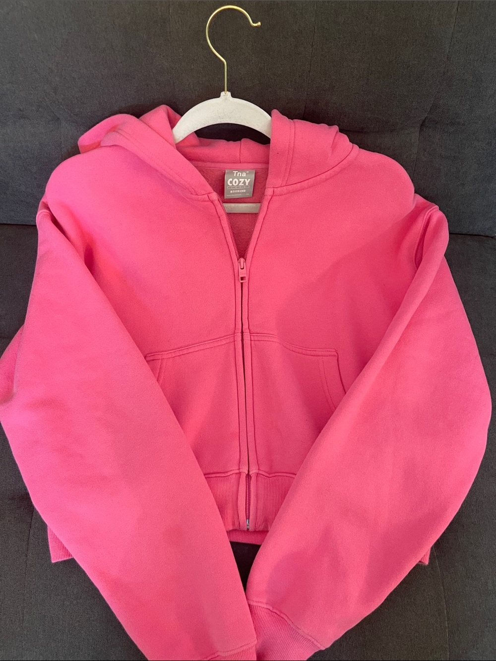 TNA Cozy Fleece Boyfriend Zip-Up